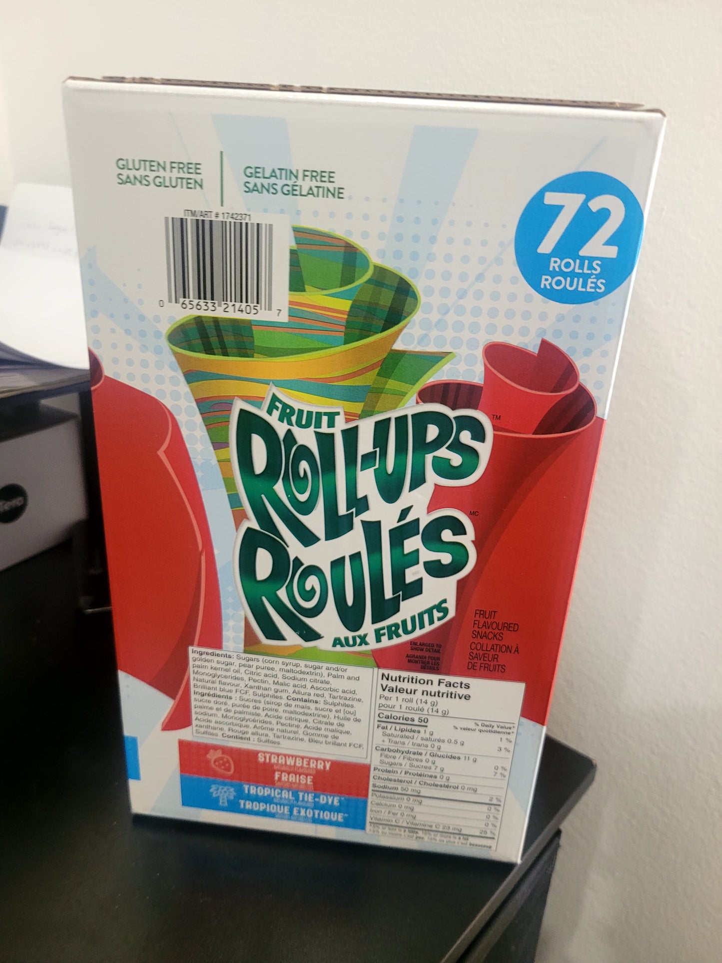 Fruit Roll-Ups Collation aux fruits 72 rouleaux – Fraise & Tropical
