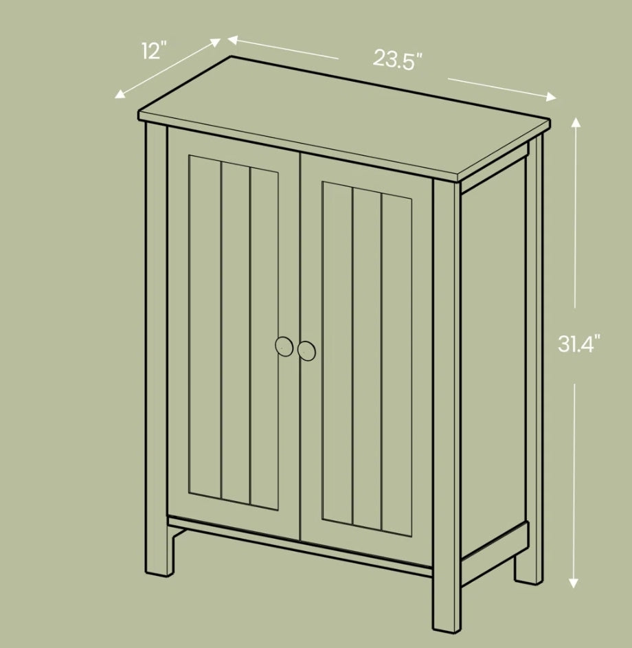 Armoire de salle de bain autoportante avec tablettes réglables H 31,4 po