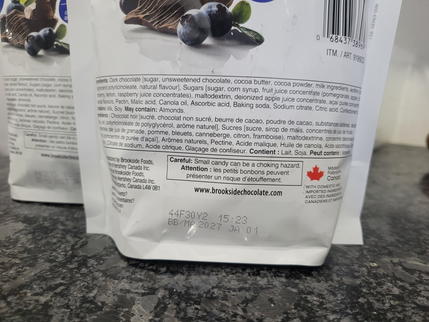 BROOKSIDE Açai & Blueberry flavors 850g, 2 pack