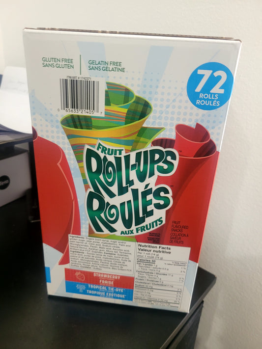 Fruit Roll-Ups Collation aux fruits 72 rouleaux – Fraise & Tropical
