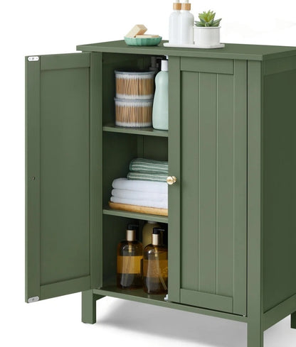 Armoire de salle de bain autoportante avec tablettes réglables H 31,4 po