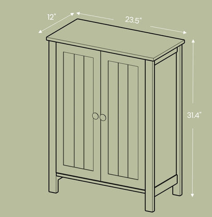 Armoire de salle de bain autoportante avec tablettes réglables H 31,4 po