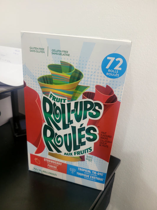 Fruit Roll-Ups Collation aux fruits 72 rouleaux – Fraise & Tropical