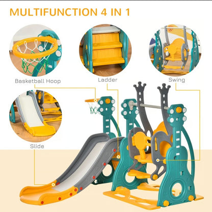 Ensemble de balançoire et de glissade pour enfants 3-en-1