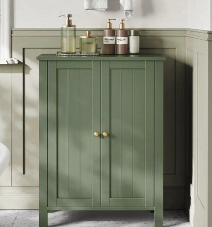 Armoire de salle de bain autoportante avec tablettes réglables H 31,4 po