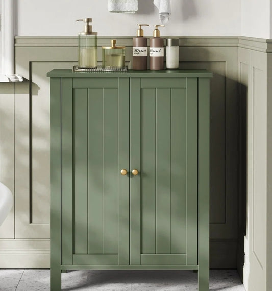 Armoire de salle de bain autoportante avec tablettes réglables H 31,4 po