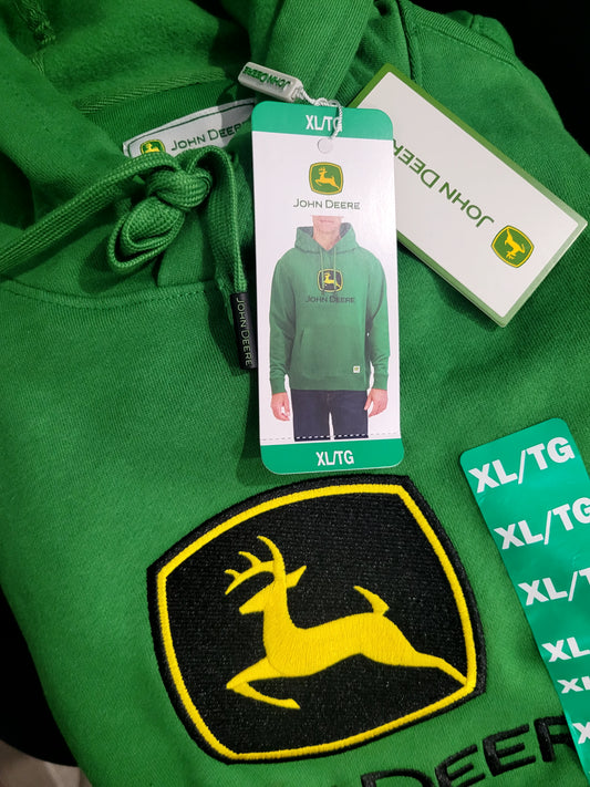 Hoodie Vert John Deere avec Capuchon et Poche Avant