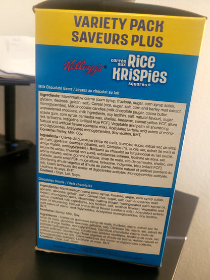Rice Krispicies squares Chocolatey lovers 28 bars variety pack