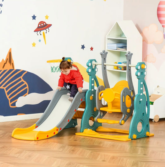 Ensemble de balançoire et de glissade pour enfants 3-en-1