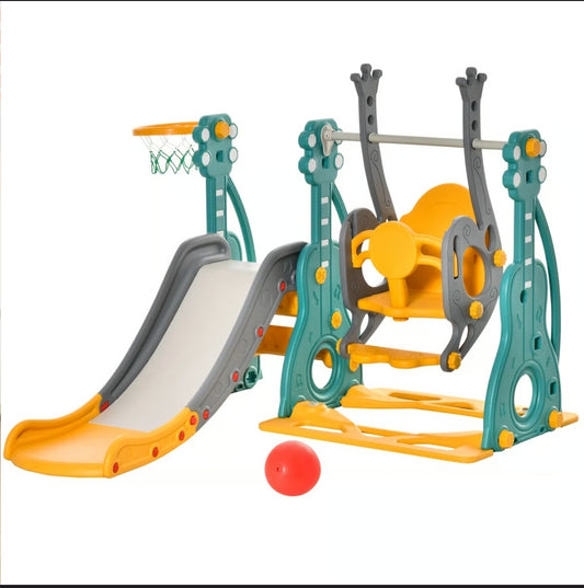 Ensemble de balançoire et de glissade pour enfants 3-en-1