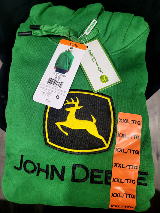 Hoodie Vert John Deere avec Capuchon et Poche Avant