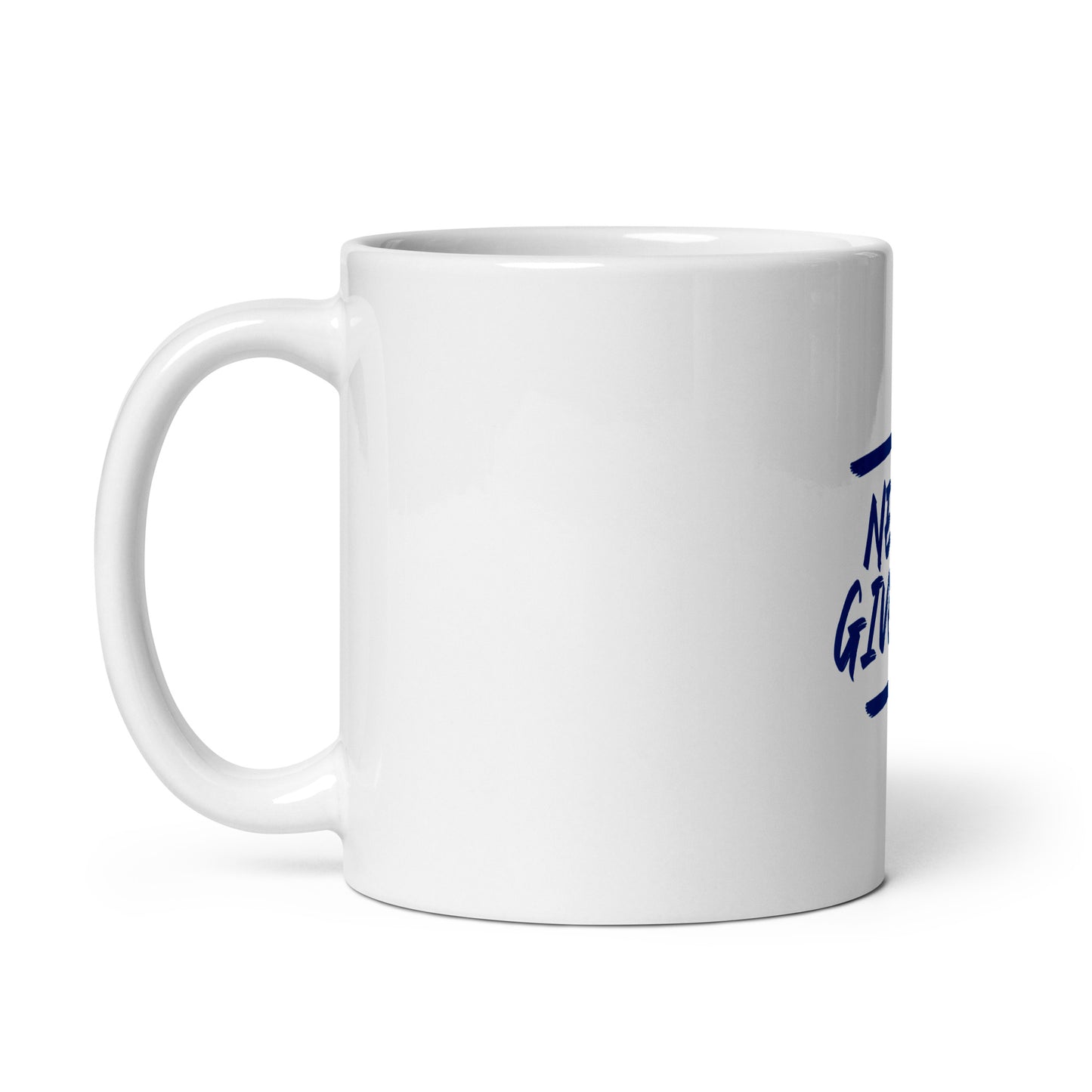 White glossy mug