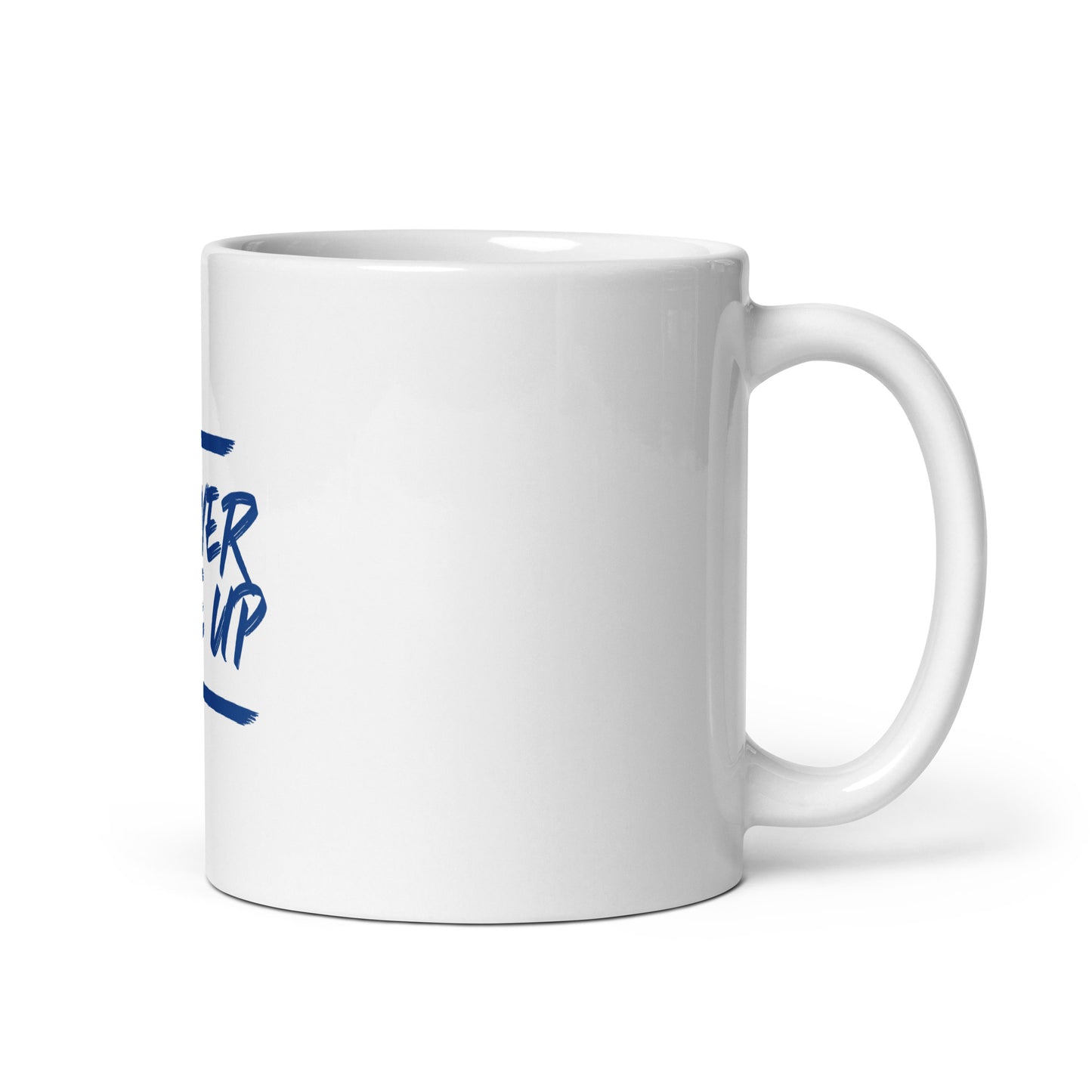 White glossy mug