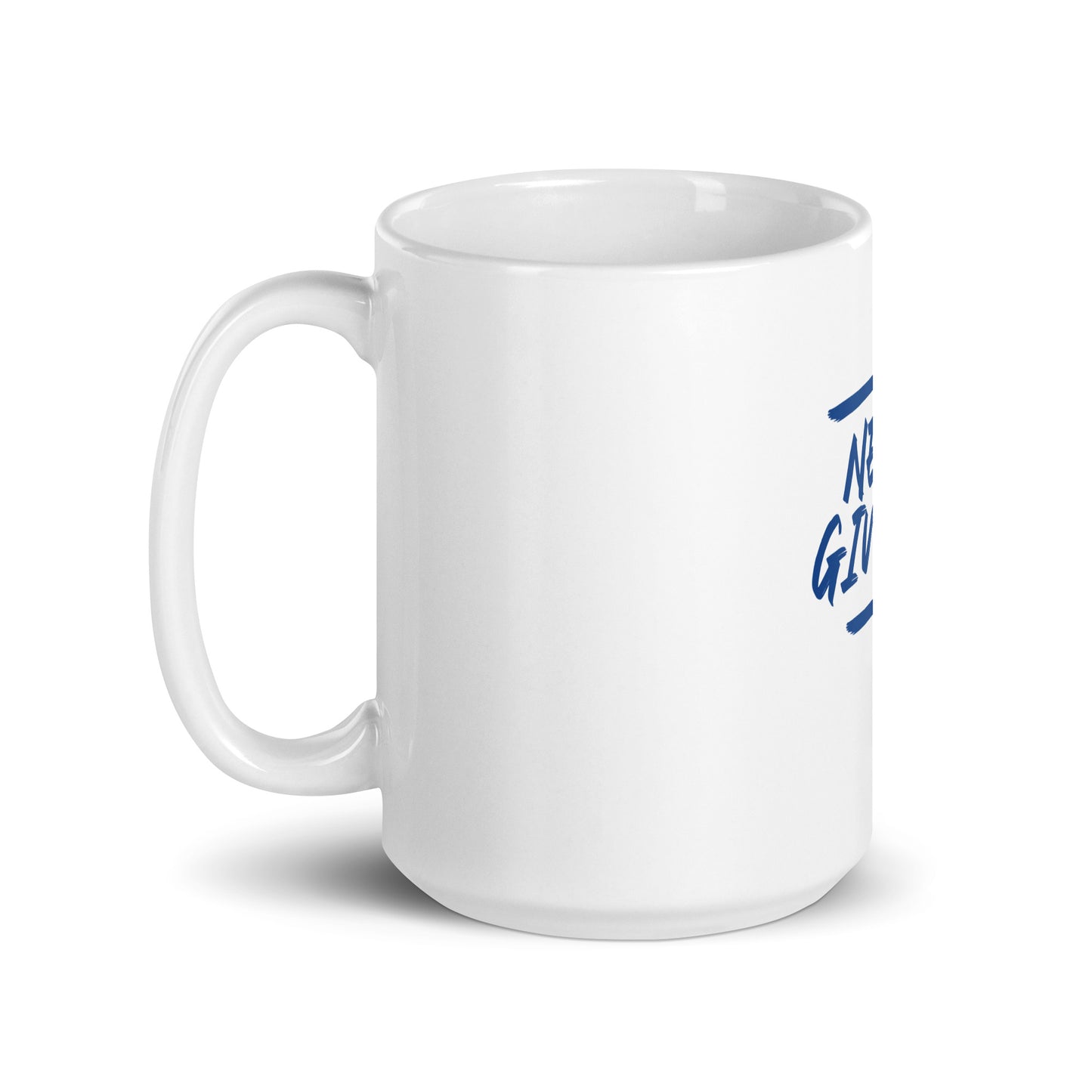 White glossy mug