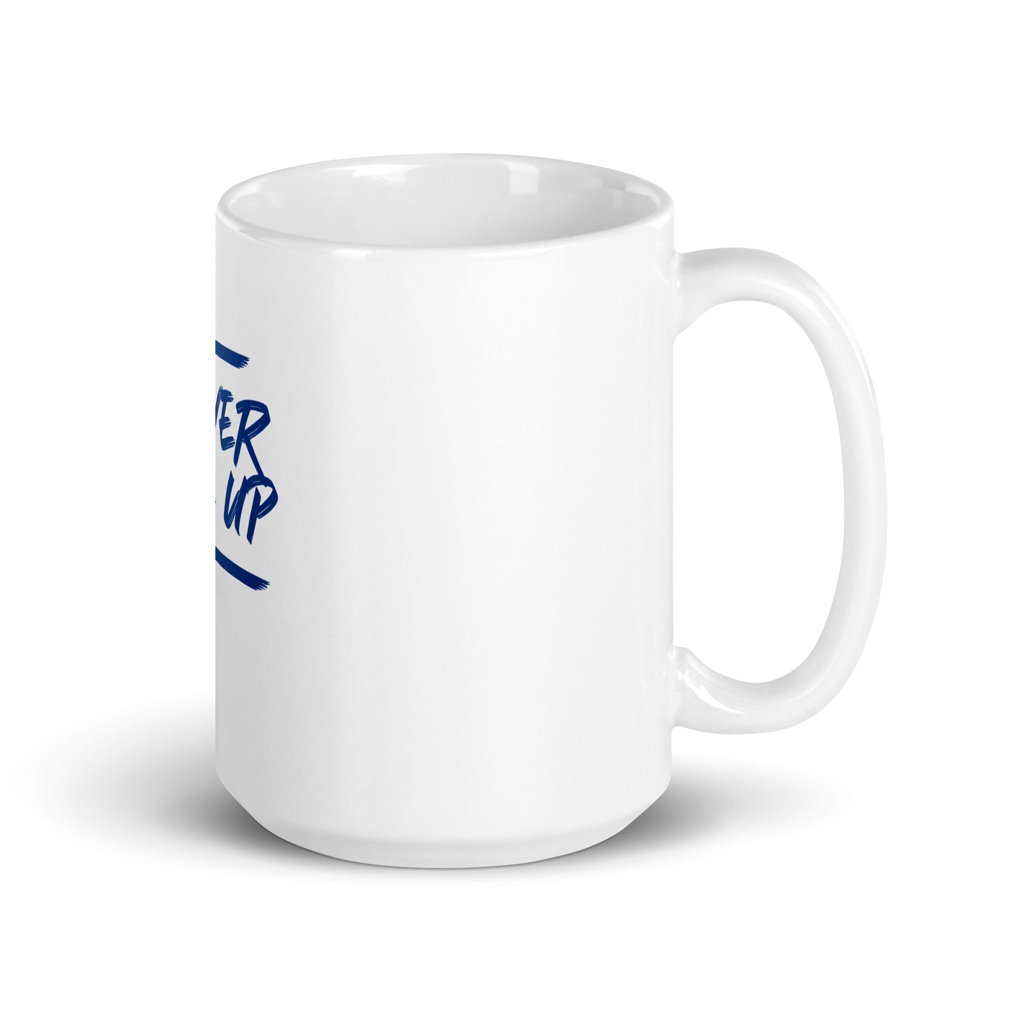 White glossy mug